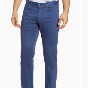Peter Millar Like New - Ultimate 5-Pocket Straight Leg Sateen Pants in Navy